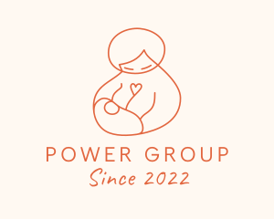Orange - Mother Love Breastfeeding logo design