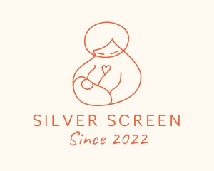 Heart - Mother Love Breastfeeding logo design