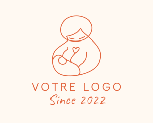 Midwife - Mother Love Breastfeeding logo design