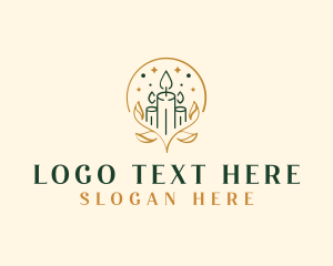 Monoline - Simple Elegant Candle logo design