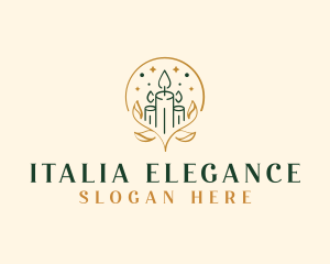 Elegant Wax Candle logo design