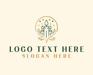 Simple Elegant Candle Logo