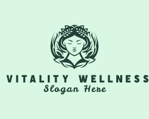 Healthy Lifestyle - Botanical Nature Woman logo design