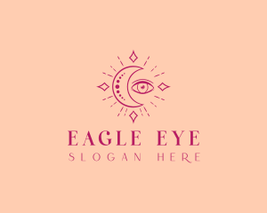 Crescent Moon Eye logo design