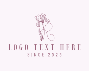 Flower Shop - Lily Letter R logo design