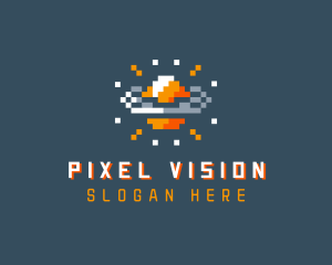 Pixelated Gamer Planet logo design