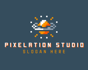 Pixelated Gamer Planet logo design