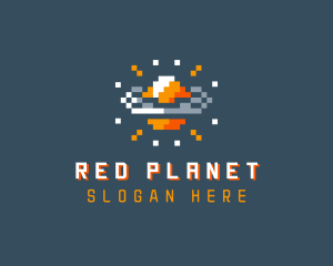 Pixelated Gamer Planet logo design