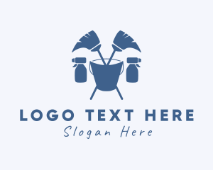 Broom - Janitorial Cleaning Cleaner logo design