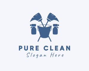 Janitorial Cleaning Cleaner logo design