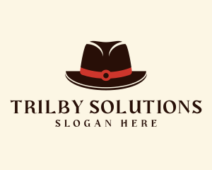 Trilby - Fedora Formal Hat logo design