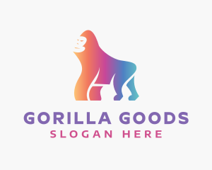 Gorilla - Gradient Gorilla Brand logo design