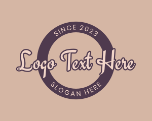 Retro - Script Company Business logo design