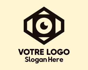 Eyesight - Geometric Hexagon Lens Photography logo design