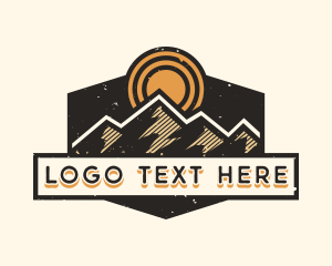 Summit - Mountain Outdoor Sun Climbing logo design