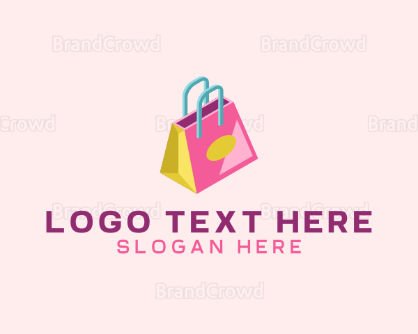 Isometric Shopping Bag Logo