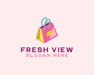 Perspective - Isometric Shopping Bag logo design