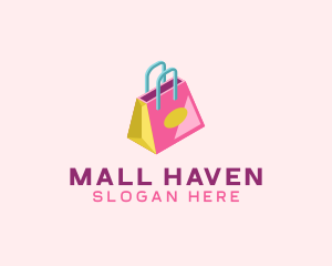 Isometric Shopping Bag logo design