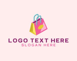 Isometric Shopping Bag Logo