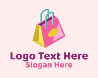 Isometric Shopping Bag Logo