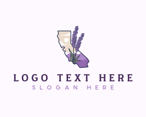 Map - California Lavender Plant logo design