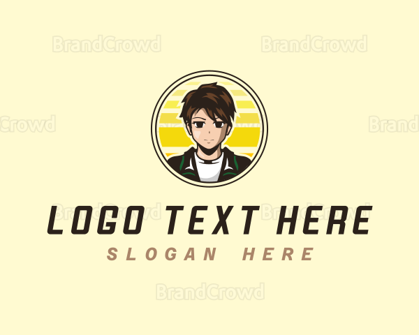 Anime Gamer Character Logo