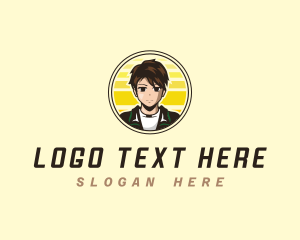 Anime Gamer Character logo design