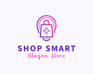 Locator Shopping Bag  logo design