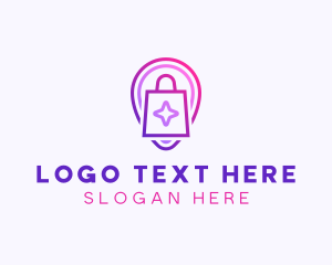 Locator Shopping Bag  logo design