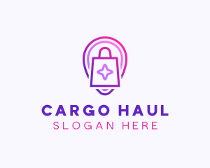 Locator Shopping Bag  logo design