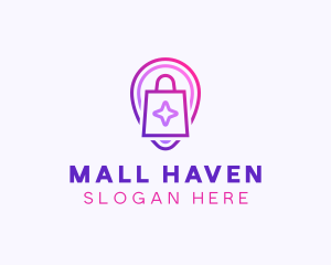 Locator Shopping Bag  logo design