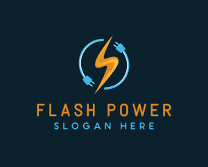 Lightning - Lightning Energy Plug logo design