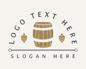 Saloon - Hops Beer Barrel Brewery logo design