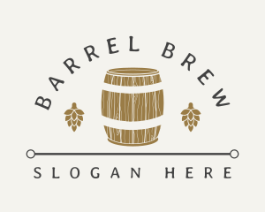 Keg - Hops Beer Barrel Brewery logo design