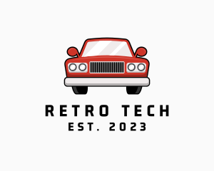 Retro Car Transport logo design