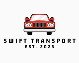 Retro Car Transport logo design