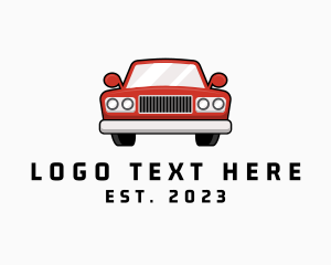 Wheels - Retro Car Transport logo design