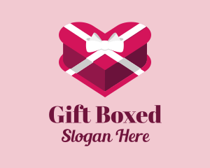 Heart Gift Box  logo design