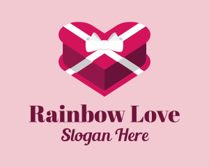 Heart Gift Box  logo design