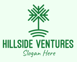 Hillside - Minimalist Arrow Tree logo design