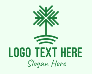 Green - Minimalist Arrow Tree logo design
