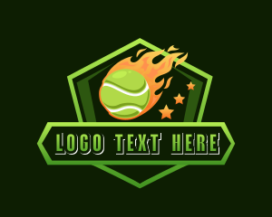 Tournament - Flame Tennis Ball logo design