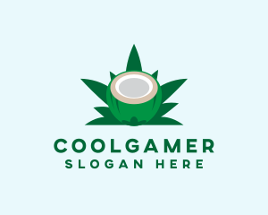 Tropical Coconut Leaf Logo