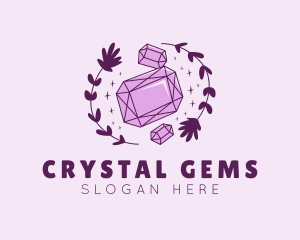 Luxury Amethyst Crystal logo design