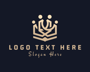 Luxe - Medieval Gold Crown logo design