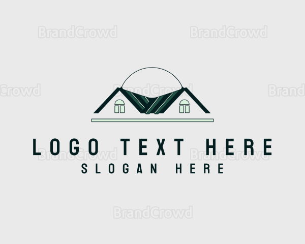 House Roofing Contractor Logo