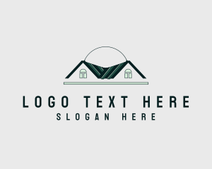 Rental - House Roofing Contractor logo design