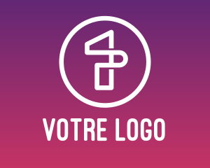 Modern Stroke Number 1 Logo