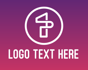Technology - Modern Stroke Number 1 logo design