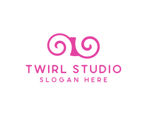 Feminine Swirl Boutique logo design